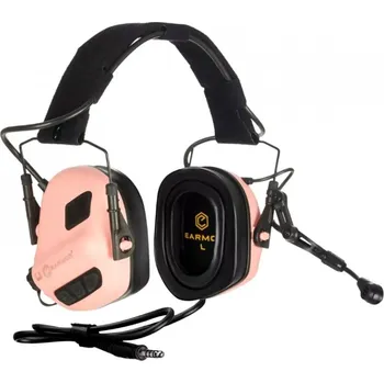 Chránič sluchu Střelecká elektronická sluchátka Earmor M32 Plus - RŮŽOVÁ