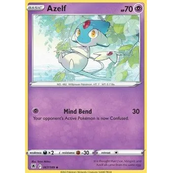 Volný čas Pokémon ASR 067/189 Azelf - Astral Radiance Stav: Near Mint, Verze: NORMAL