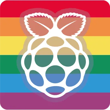 Stolní počítač Raspberry Pi samolepka "Raspberry Pride"