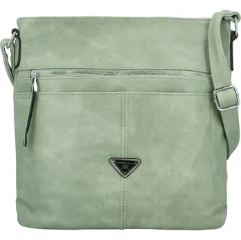 Trendy dámská koženková crossbody kabelka Skyler, zelená
