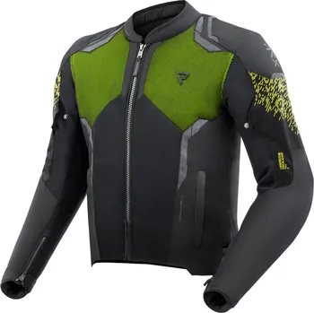 Moto bunda Textilní bunda Rebelhorn JAX Černá, Fluo žlutá 3XL