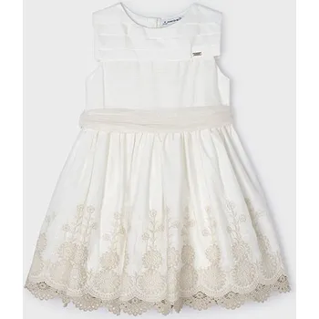 Dívčí šaty Dívčí krajkové šaty Mayoral 3917 smetanová Rozměr: 104