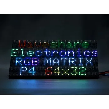 LED panel Waveshare RGB plnobarevný LED maticový panel, 64×32 pxl, rozteč 4 mm
