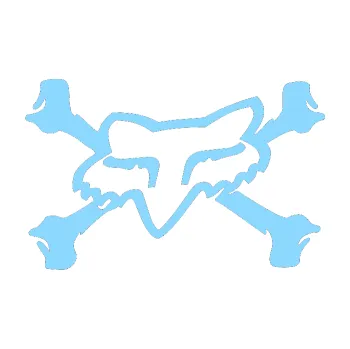 Samolepicí dekorace na vozidlo Fox 004 (03 - světle modrá) SAMOLEPKA NA AUTO, NÁLEPKA, FÓLIE, POLEP, TUNING, VLASTNÍ TEXT, TISK, AUTOSAMOLEPKY.cz, POLEPY, OBRÁZEK, LOGO, 3D STICKERS