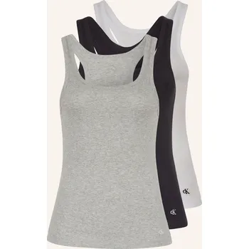 Calvin Klein Dámský Top 100% Cotton, 3 Kusy V Balení, černá /...