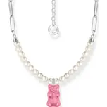 Thomas Sabo KE2207-082-9-L45V Link Chain with Pearls and pink Gold Bears Pendant 40-45 cm Ladies