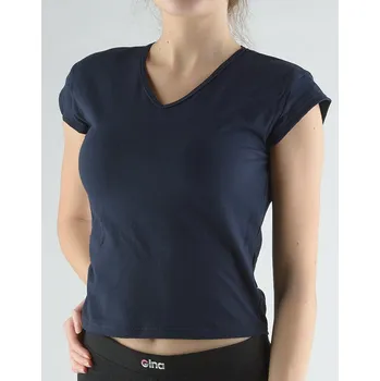 Dámské tričko GINA dámské tričko s krátkým rukávem, krátký rukáv, šité, jednobarevné 98022P Barva: lékořice, Velikost: S