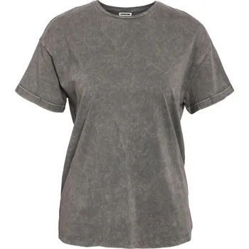 Tričko z Noisy May - NMBRANDY WASHED S/S TOP JRS NOOS - Ženy - šedá
