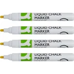 Křídový popisovač Q-Connect - sada 4 ks v bílé barvě