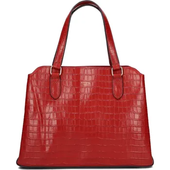 Kabelka Elegantní dámská kožená kabelka Katana Tióna - tmavě červená