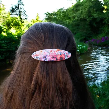 Ozdoba do vlasů art-wood.cz Dřevěná spona do vlasů - Květinový sen