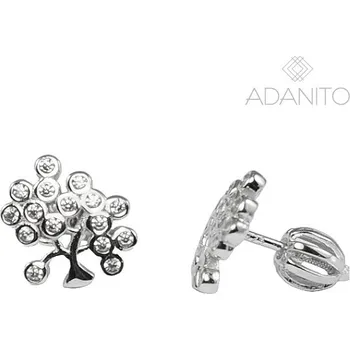 Náušnice Stříbrné náušnice strom života se zirkony