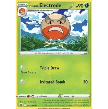 Sběratelská karetní hra Pokémon ASR 003/189 Hisuian Electrode - Astral Radiance Stav: Near Mint, Verze: NORMAL