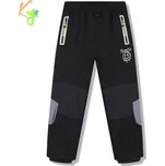 Dětské softshellové kalhoty/jarní Kugo HK5655 černé/zelený zip Velikost oblečení: 146
