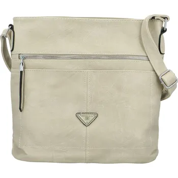 Kabelka Trendy dámská koženková crossbody kabelka Skyler, krémová