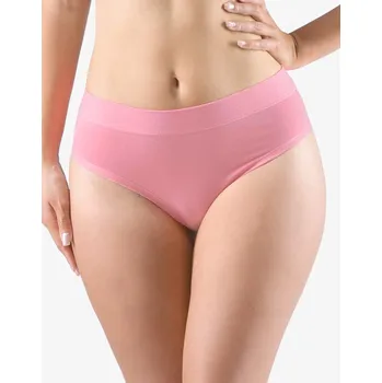 Kalhotky GINA dámské kalhotky klasické, širší bok, šité, jednobarevné Disco Solid 10247P Barva: starorůžová, Velikost: 46/48