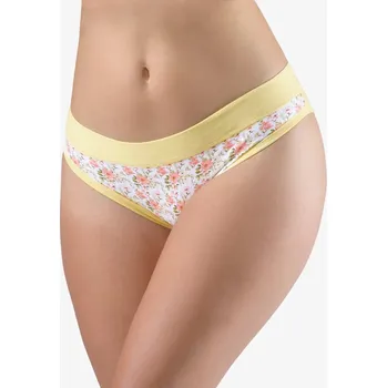 Dámské oblečení GINA dámské kalhotky bokové se širokým bokem, širší bok, šité, s potiskem Disco XVIII 16177P Barva: šampaň maracuja, Velikost: 34/36