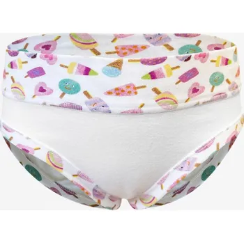 Dívčí spodní prádlo GINA dětské kalhotky klasické dívčí, úzký bok, šité, s potiskem Disco XIX 20027P Barva: bílá levandulová, Velikost: 152/158