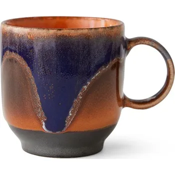 Pomerančově modrý hrnek Coffee 70s Arabica - 10*7*8cm / 250 ml