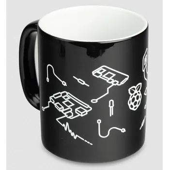 Raspberry Pi Černý designový hrnek