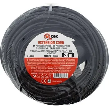 Elektrická zásuvka QTEC Prodlužovací kabel 1 zásuvka 20m Q-370F