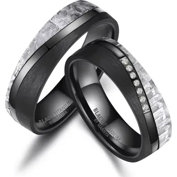 Prsten Snubní prsteny Black Titanium Oko Havrana