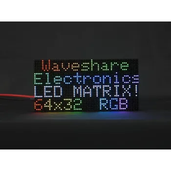 LED panel Waveshare RGB plnobarevný LED maticový panel, 64×32 pxl, rozteč 2,5 mm