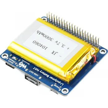 Elektronická stavebnice Waveshare Li-polymer Battery HAT, 5V výstup, s baterií