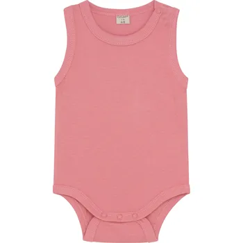 Kojenecký body Dětské body bez rukávu z bambusu a bavlny růžové Powder Pink CeLaVi Velikost: 50/56