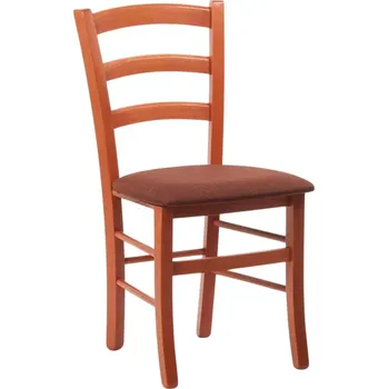 Jídelní čalouněná židle PAYSANE — masiv, látka, více barev, nosnost 155 kg Třešeň Lux 11 Bronzová