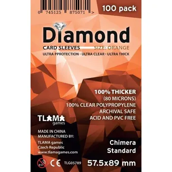 Příslušenství ke karetním hrám Obaly na karty Diamond Orange: Chimera Standard (57,5x89 mm) (80 mikronů, 100 ks)