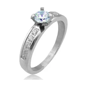 Prsten OPR1501-55 Ocelový prsten se zirkony