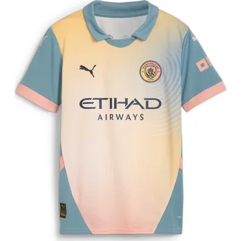 Chlapecké tričko Puma Manchester City FC Fourth Shirt 2024 2025 Juniors Blue 7-8 let