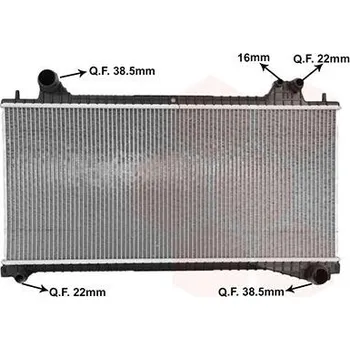 Motor automobilu Chladič, chlazení motoru VAN WEZEL 77012701