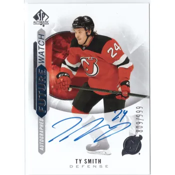 Sběratelská karetní hra 2020-21 UD SP Authentic Hockey TY SMITH Future Watch Auto Podpis Limit 999