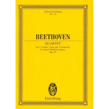 Beethoven: Quartet F Minor Op 95 (noty, partitura)
