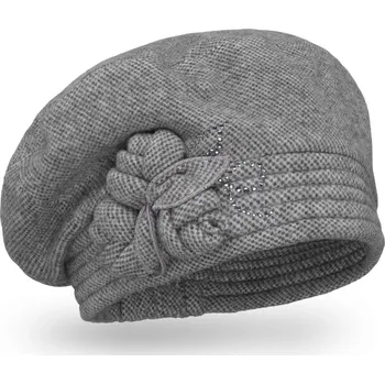 Čepice Dámská čepice Krumlovanka W-0858/Z3P světle šedý melange