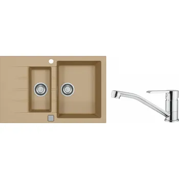 Granitový dřez Alveus SET ALVEUS CADIT 70 / 55 + BATERIE RUTA CHROM SETA22068