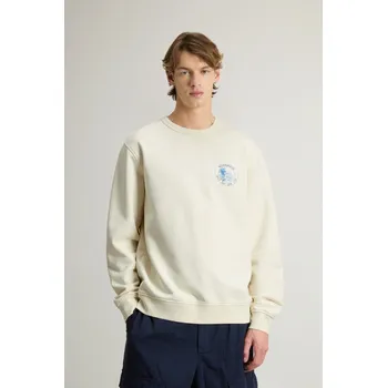 Pánská mikina MIKINA WOOLRICH GRAPHIC CREWNECK JET STREAM