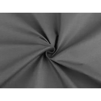 Bavlněná látka / plátno jednobarevná METRÁŽ - 20 (19) šedá tmavá