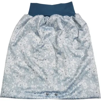 Plenkové kalhoty Breberky BIO Noční sukýnka - Retro zahrada VELIKOST: L