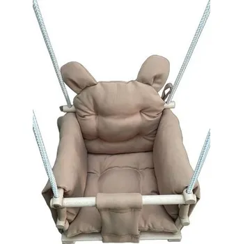 Hra na zahradu Huśtawka drewniana głęboka z materacem