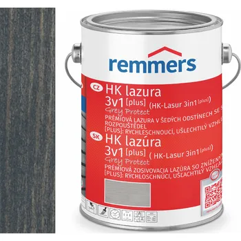 lazura Remmers HK-LASUR [PLUS] GREY PROTECT 0,75L 5438 (FT20928) Antracitově šedá - Anthrazitgrau