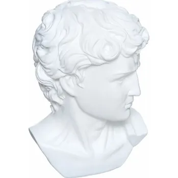 Dekorační soška hlava Davida Atmosphera bílá moderní do obýváku nebo jako dárek 25 cm