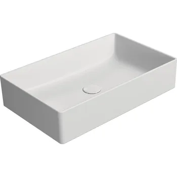 Umyvadlo GSI KUBE X keramické umyvadlo na desku, 60x37cm, bílá mat