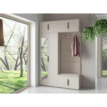 Předsíňová stěna Předsíňová stěna Bianco 1 - U/2 Barva čalounění: Krémová - Trinity 01