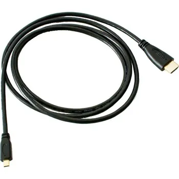 Video kabel HDMI - microHDMI kabel, zlacený, černá, 1.5m