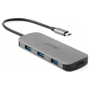 Notebook ACER 7IN1 TYPE C DONGLE: 1x HDMI,1x USB-C (Power Delivery max. 100W), 3x USB3.2, 1× SD, 1× (HP.DSCAB.018)