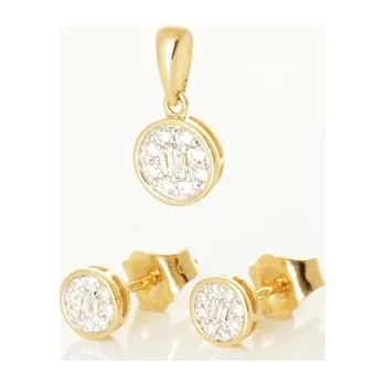 Souprava šperků Zlatá souprava s diamanty L'Amour Diamonds BSOUP017F + DÁREK ZDARMA