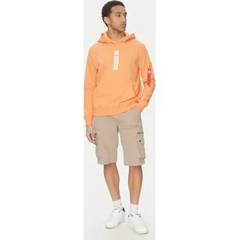 Pánská mikina Alpha Industries Mikina Puff Print 146338 Oranžová Regular Fit L